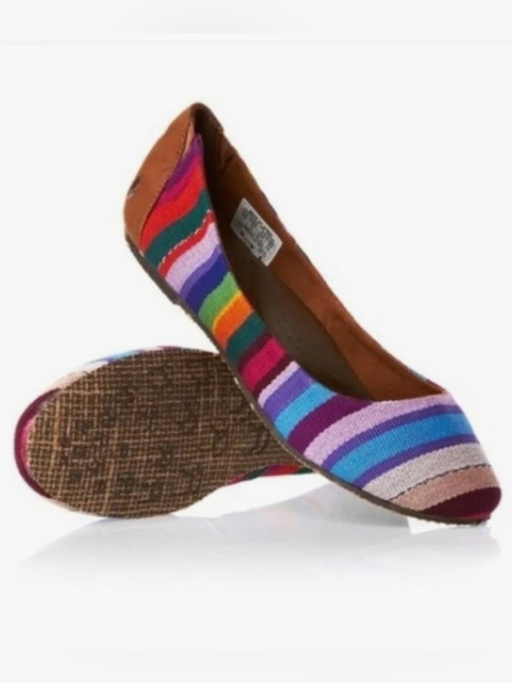 Reef | Women’s Multicolor Striped Canvas Bella Costs Tropic Textile Flats Size 9